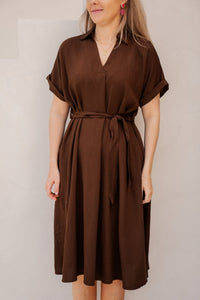 Oda jurk bruin - Bij Keesje - Bij Keesje - Jurk
