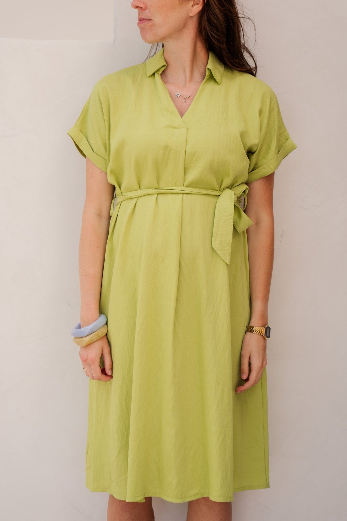 Oda jurk groen - Bij Keesje - Bij Keesje - Jurk