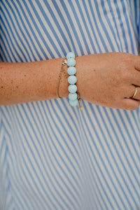 Odette armband beaded lichtblauw - Bij Keesje - Bij Keesje - accessoires