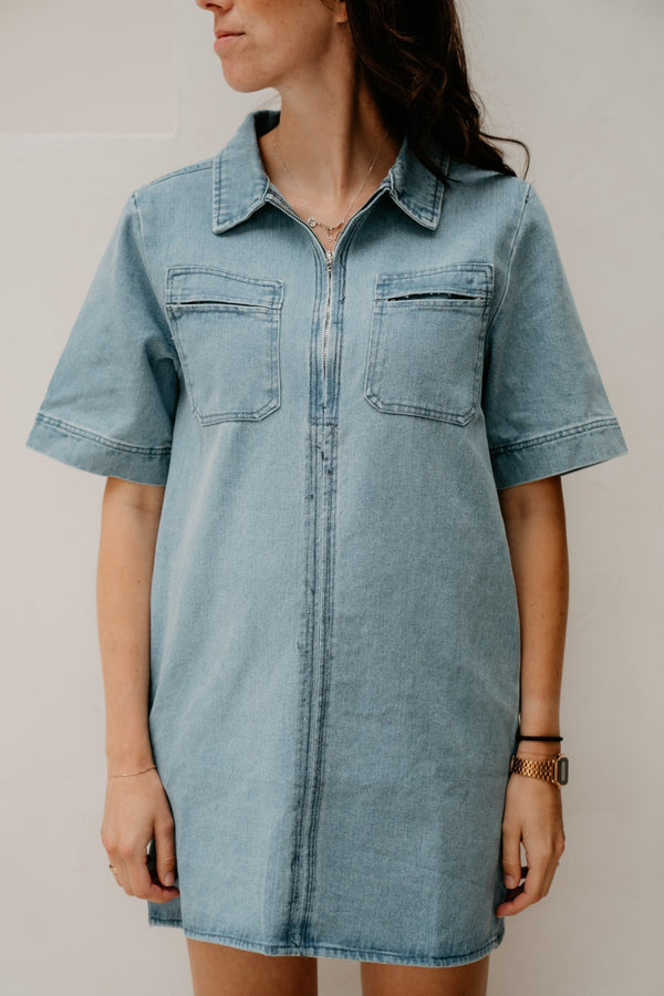 Odine denim dress blue - Bij Keesje - Bij Keesje - Jurk