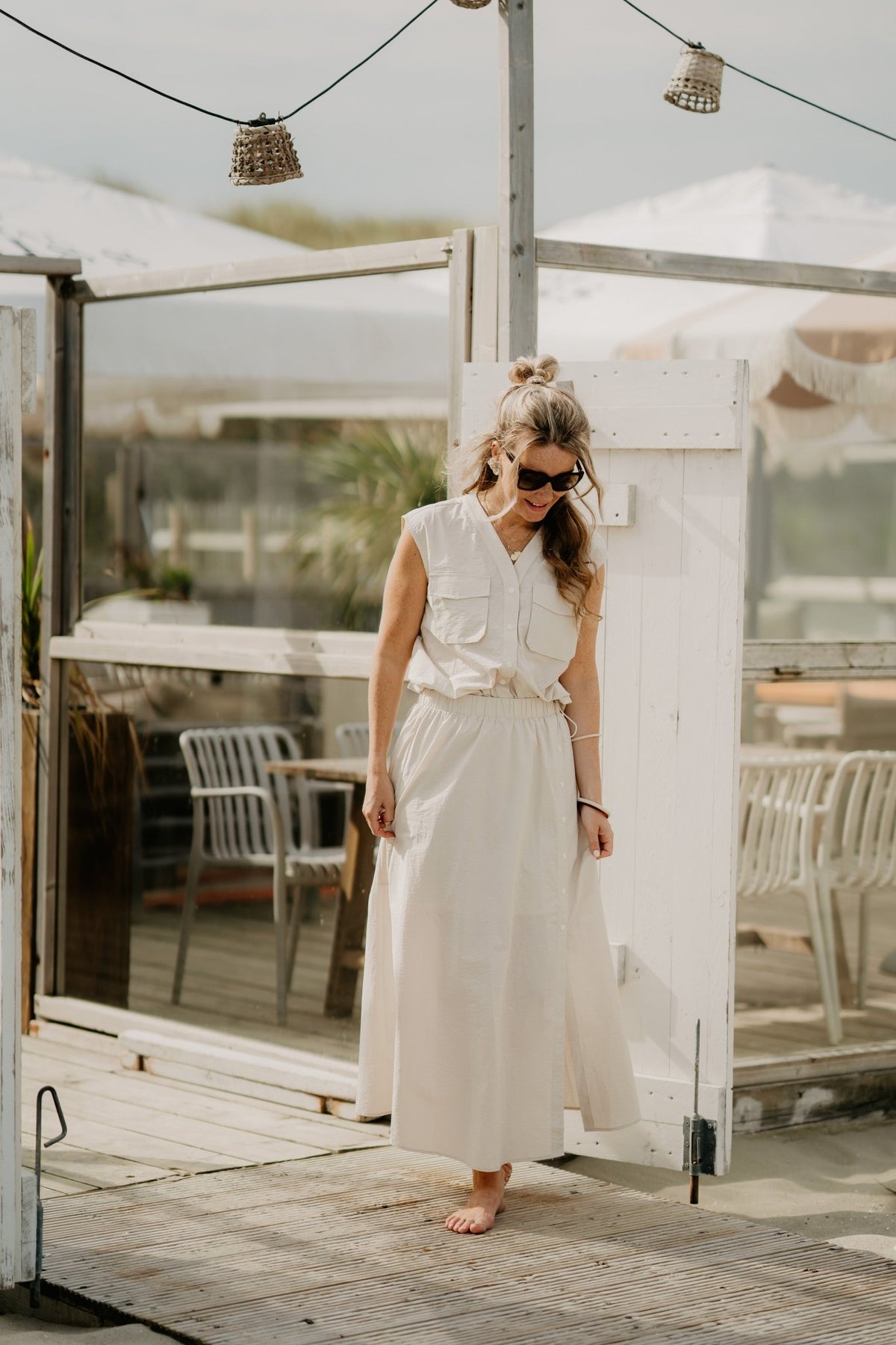 Odine Skirt Sand - Bij Keesje - G-maxx - rok
