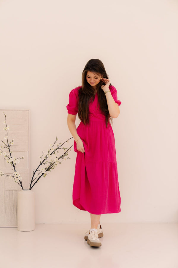 Odoumilo jurk framboise - Bij Keesje - Ange - jurk