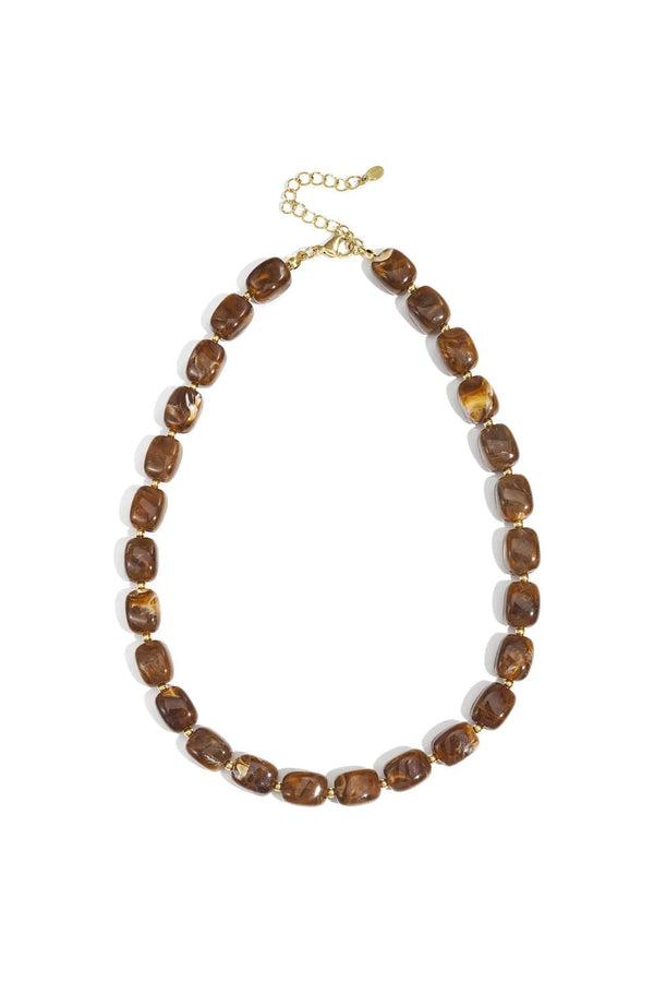 Ofelia ketting kralen bruin - Bij Keesje - Bij Keesje - accessoires