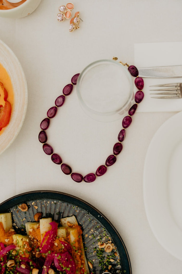 Olga ketting paars - Bij Keesje - Bij Keesje - accessoires