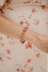 Olivia armband beaded poederroze - Bij Keesje - Bij Keesje - accessoires