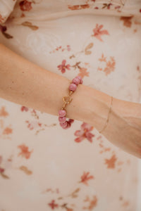 Olivia armband beaded poederroze - Bij Keesje - Bij Keesje - accessoires