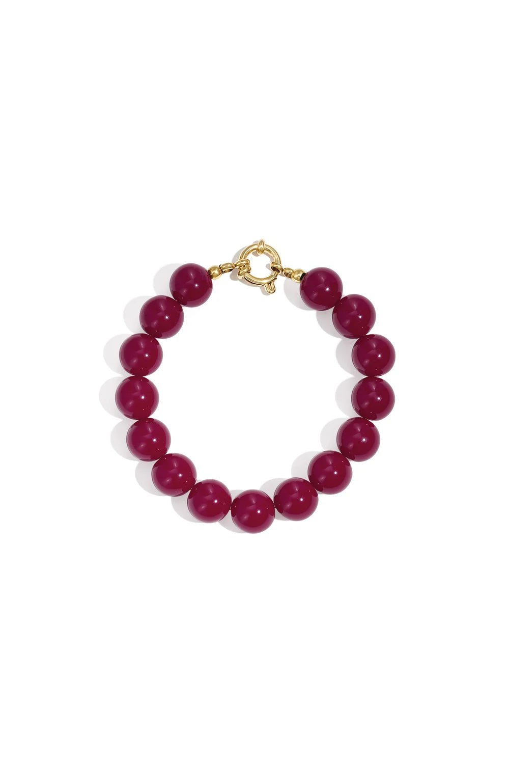 Olivia armband beaded wijnrood - Bij Keesje - Bij Keesje - accessoires