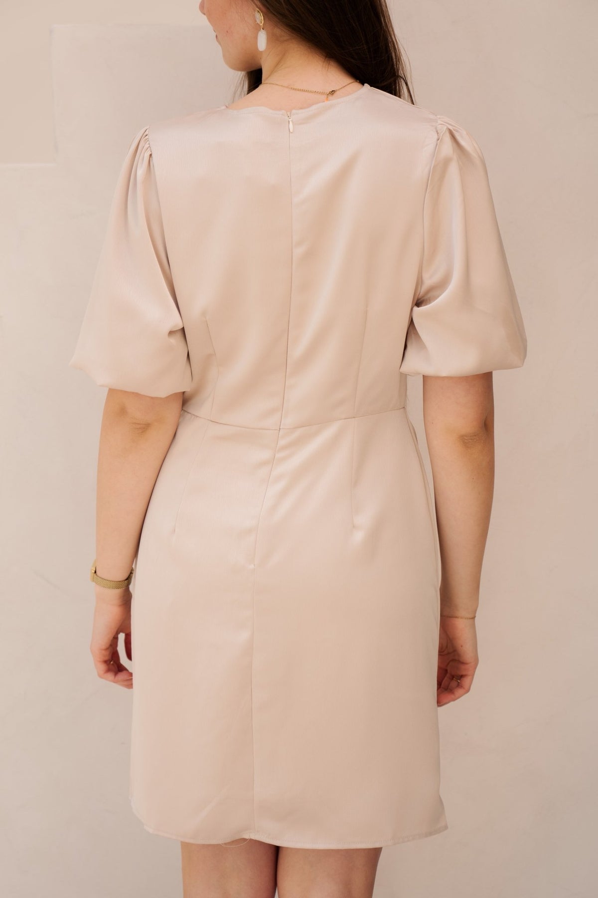 Olly jurkje champagne - Bij Keesje - Bij Keesje - Jurk