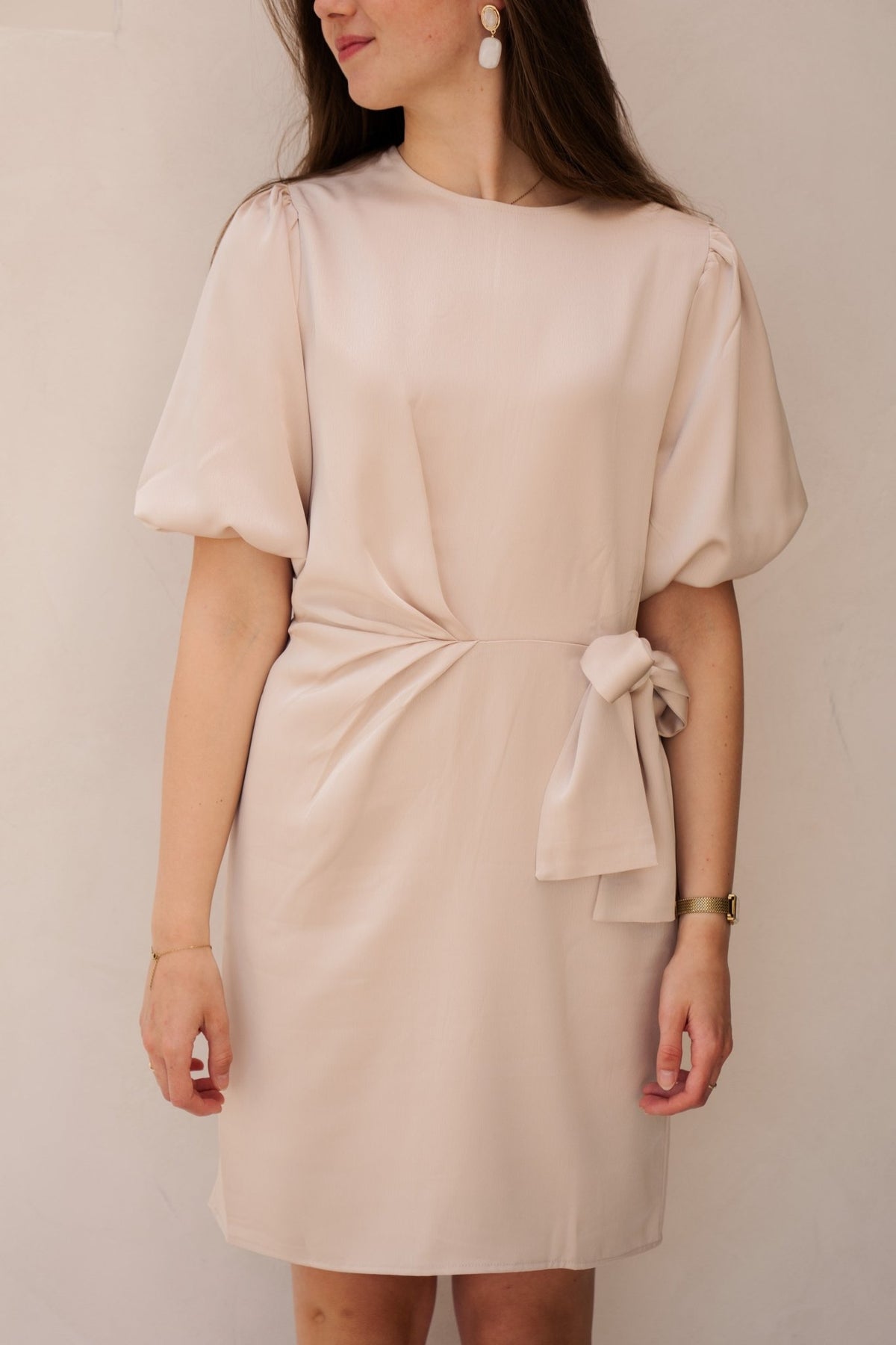 Olly jurkje champagne - Bij Keesje - Bij Keesje - Jurk