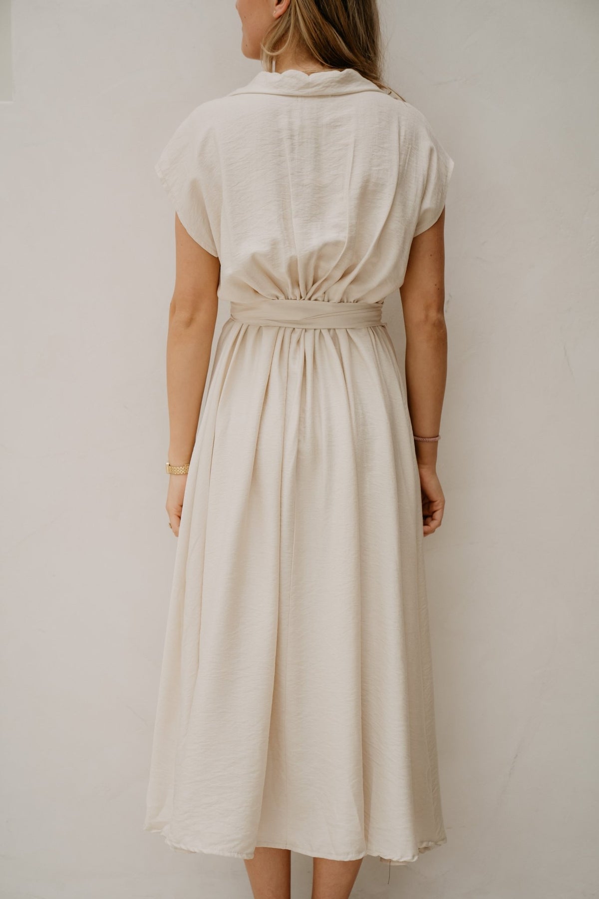 Omira jurk beige - Bij Keesje - Bij Keesje - Jurk