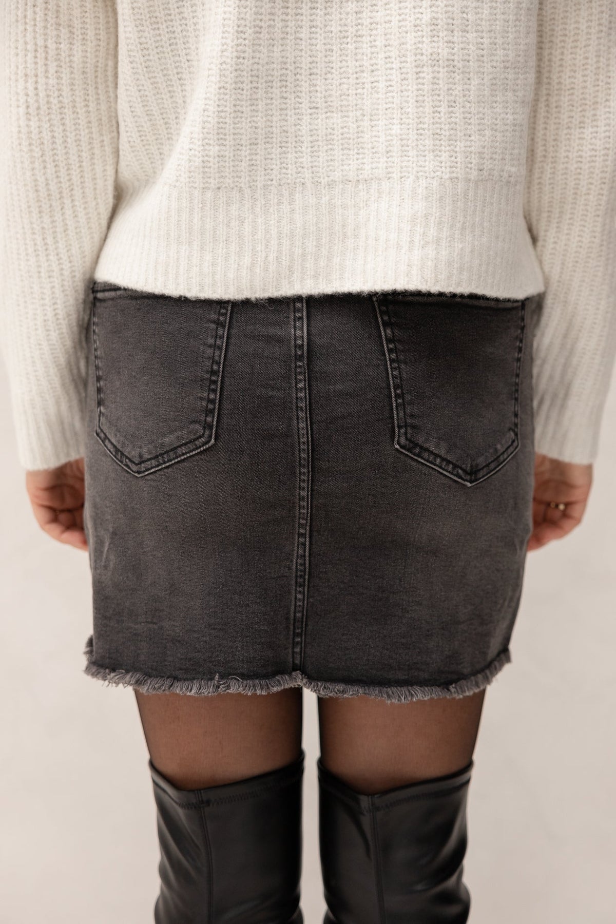 Onea skirt short grey wash - Bij Keesje