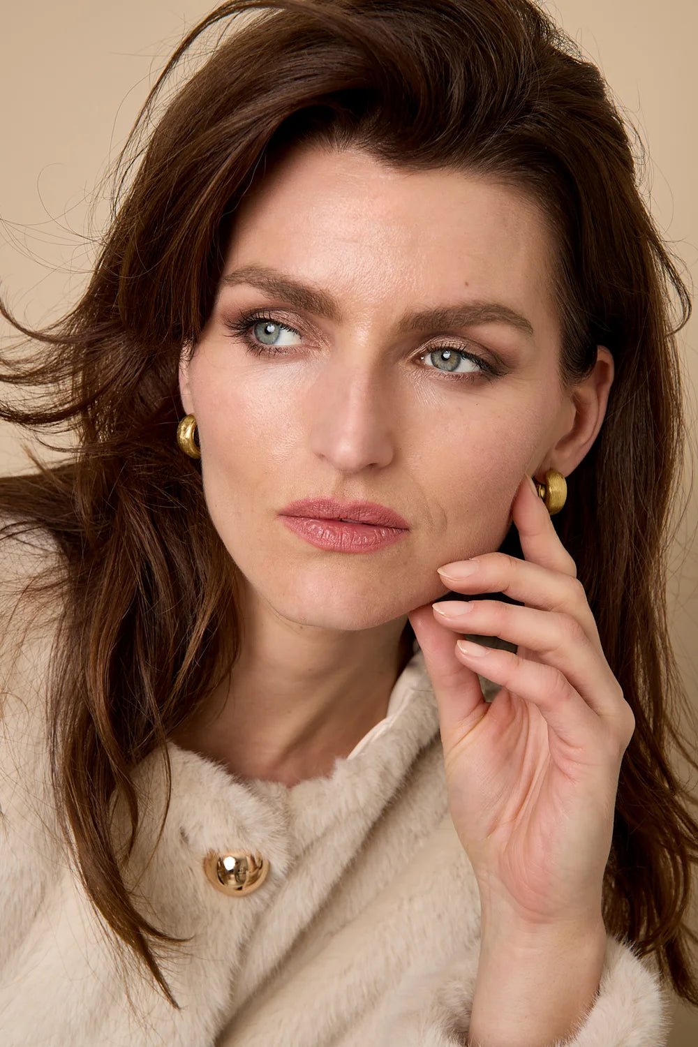 Oorbellen Agatha circle gold - Bij Keesje - Lumé - accessoires