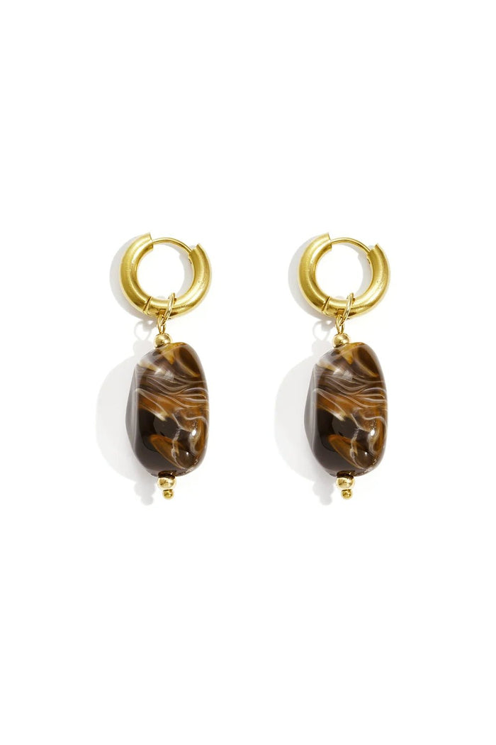 Oorbellen Anne darkbrown - Bij Keesje - Bij Keesje - accessoires