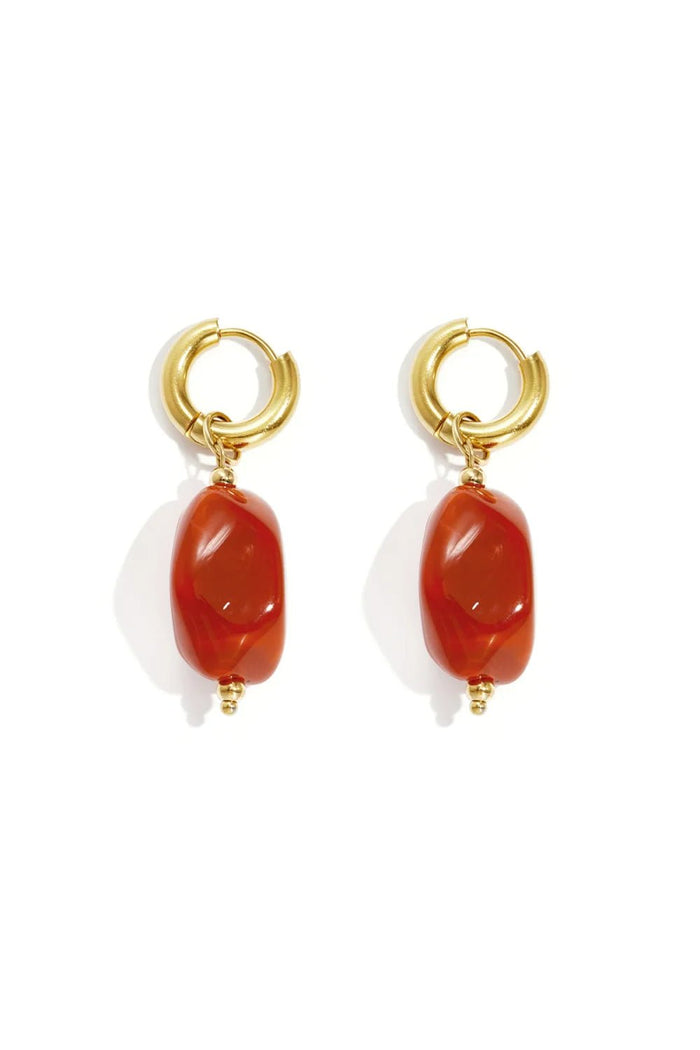 Oorbellen Anne orange/red - Bij Keesje - Bij Keesje - accessoires