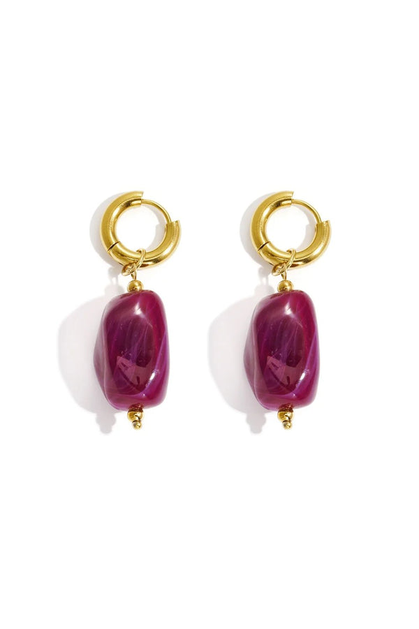 Oorbellen Anne purple - Bij Keesje - Bij Keesje - accessoires