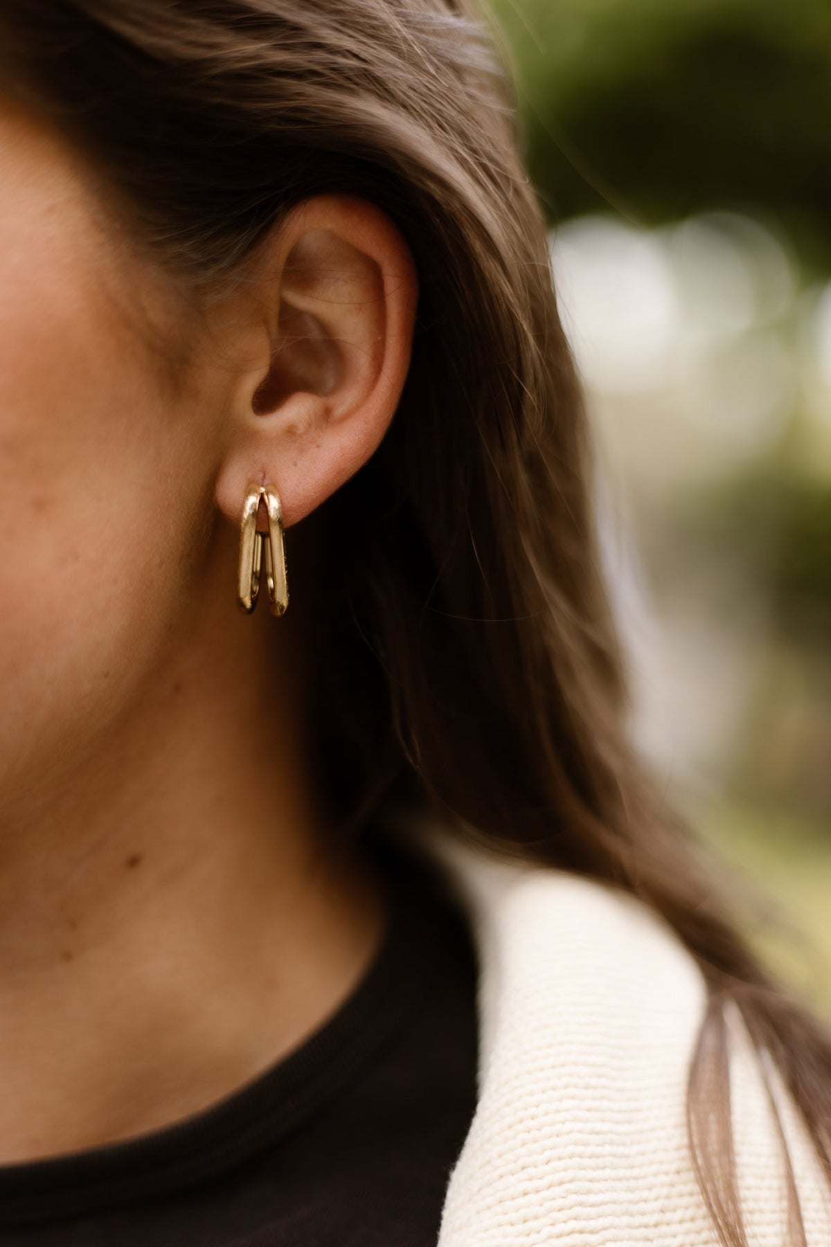 Oorbellen Annelot double gold - Bij Keesje - Lumé - accessoires