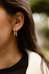 Oorbellen Annelot double gold - Bij Keesje - Lumé - accessoires