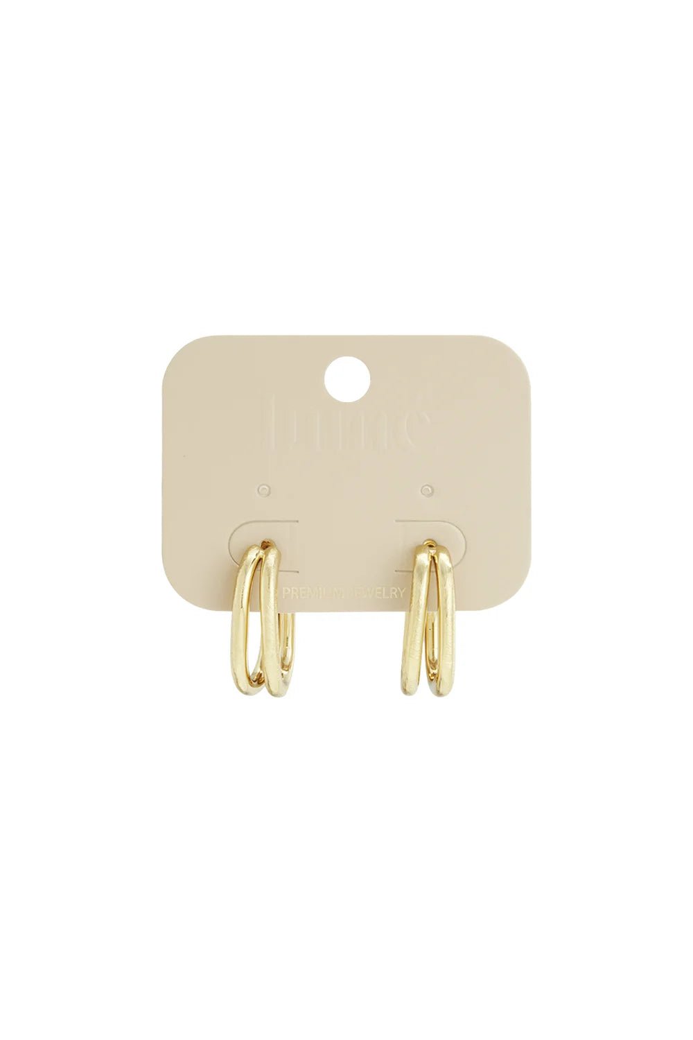 Oorbellen Annelot double gold - Bij Keesje - Lumé - accessoires