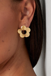 Oorbellen bloem goud 5809 - Bij Keesje - Bij Keesje