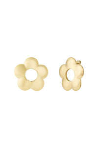 Oorbellen bloem goud 5809 - Bij Keesje - Bij Keesje