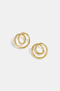 Oorbellen Britt spiral effect gold - Bij Keesje - Lumé - accessoires