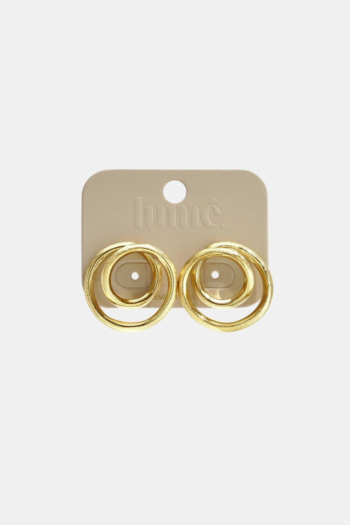 Oorbellen Britt spiral effect gold - Bij Keesje - Lumé - accessoires