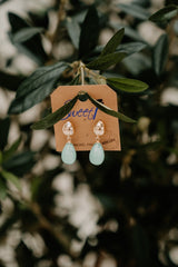 Oorbellen druppel 8733 turquoise - Bij Keesje - Bij Keesje - Oorbellen