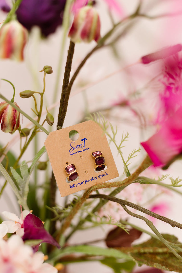 Oorbellen Helena bordeaux 6913 - Bij Keesje - Bij Keesje - accessoires