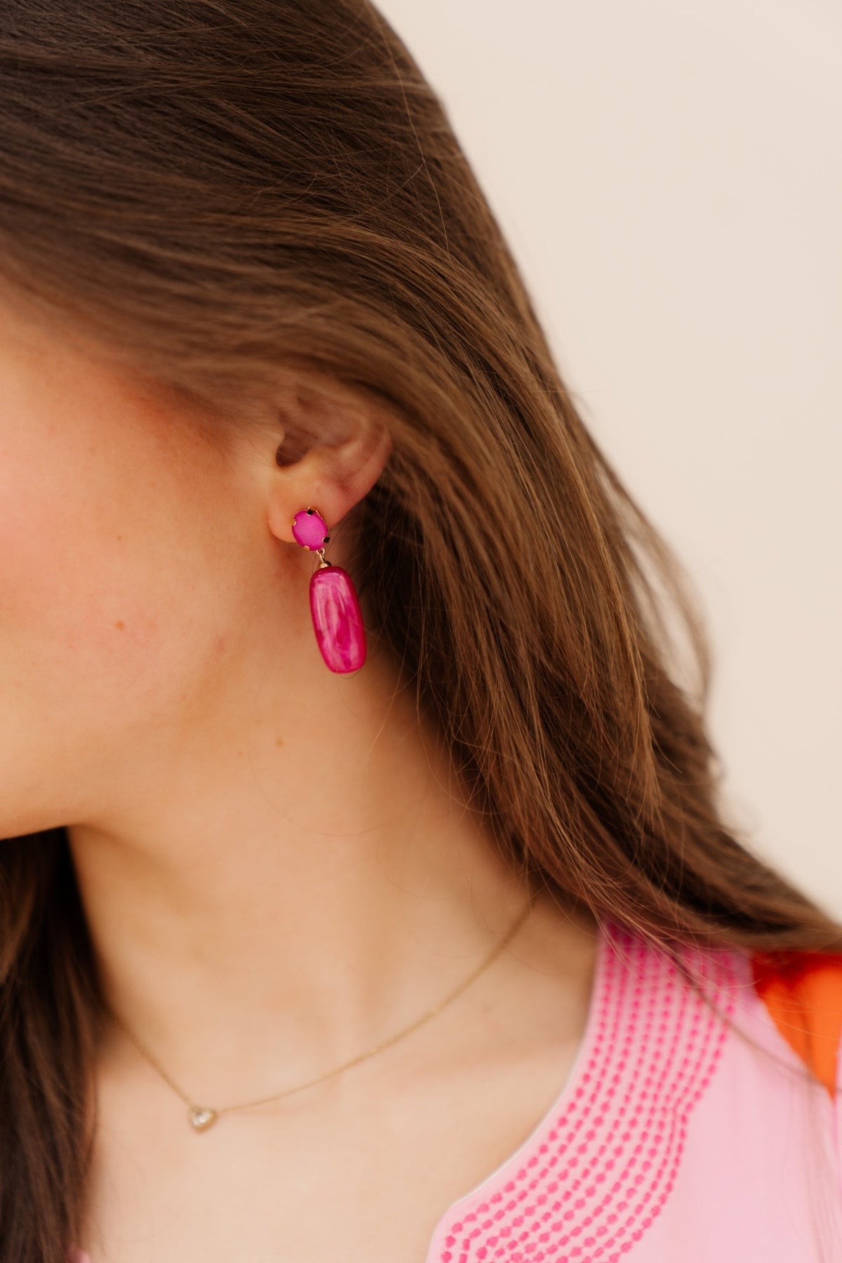 Oorbellen Jacky fuchsia 5615 - Bij Keesje - Bij Keesje - Oorbellen