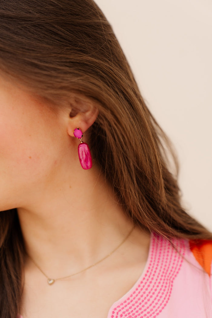 Oorbellen Jacky fuchsia 5615 - Bij Keesje - Bij Keesje - Oorbellen