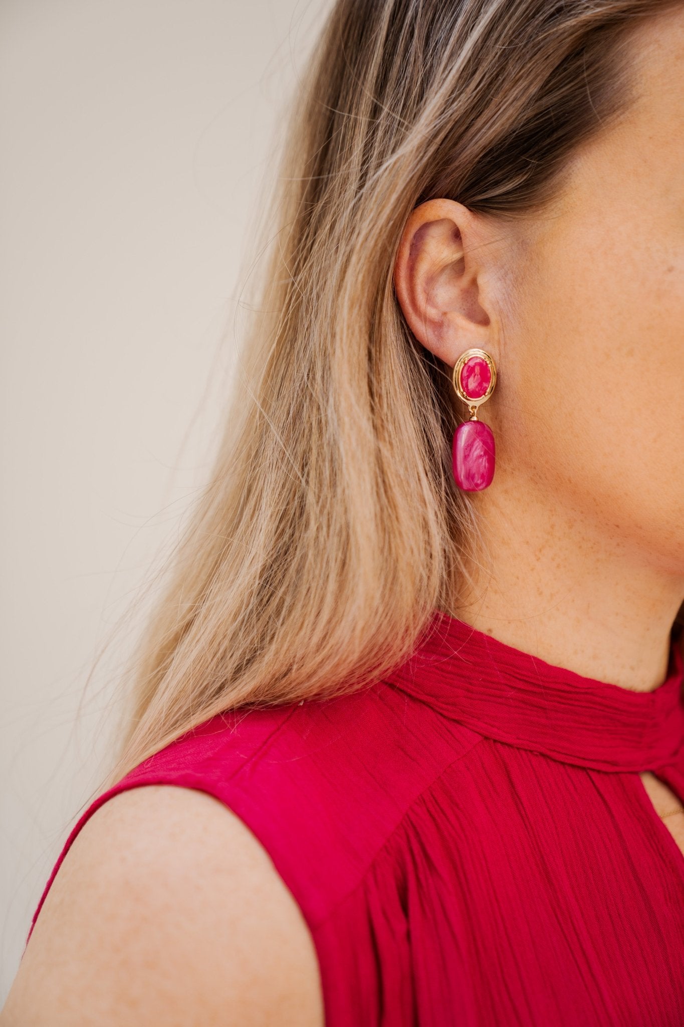 Oorbellen Jinthe fuchsia 6115 - Bij Keesje - Bij Keesje - Oorbellen