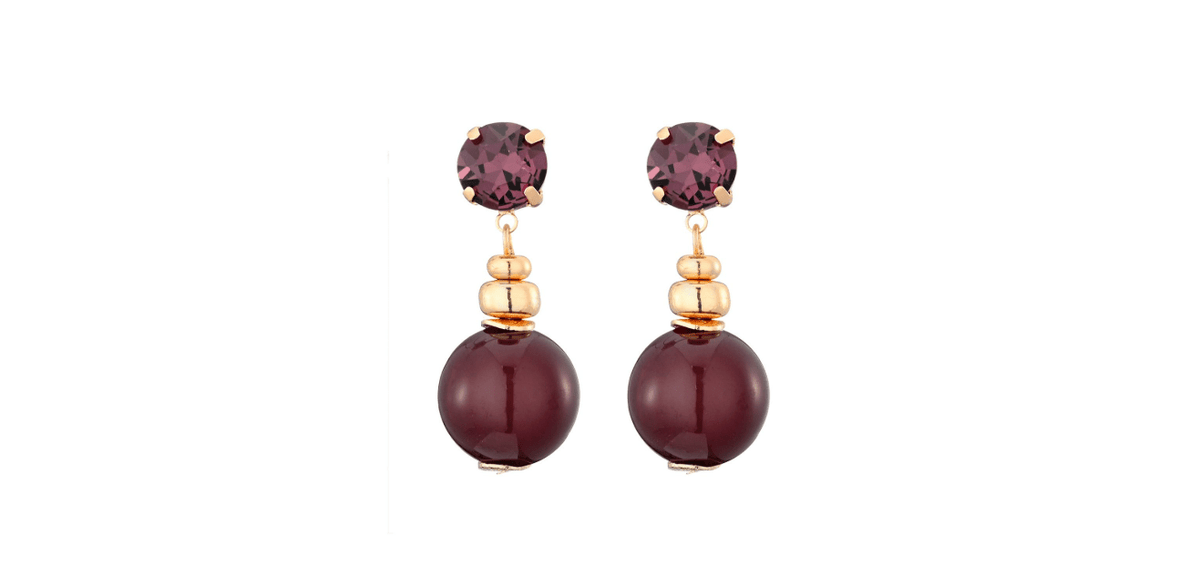 Oorbellen Kae 3013 Burgundy - Bij Keesje - Bij Keesje - Oorbellen