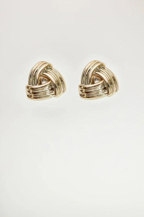 Oorbellen Knot Studs Gold - Bij Keesje - BOW19