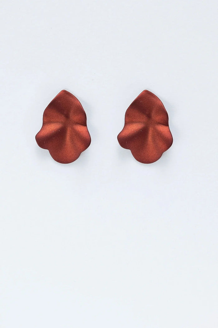 Oorbellen Lip Earrings Brown metallic - Bij Keesje - BOW19