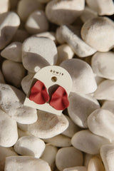 BOW19 Lip Earrings Burgundy S