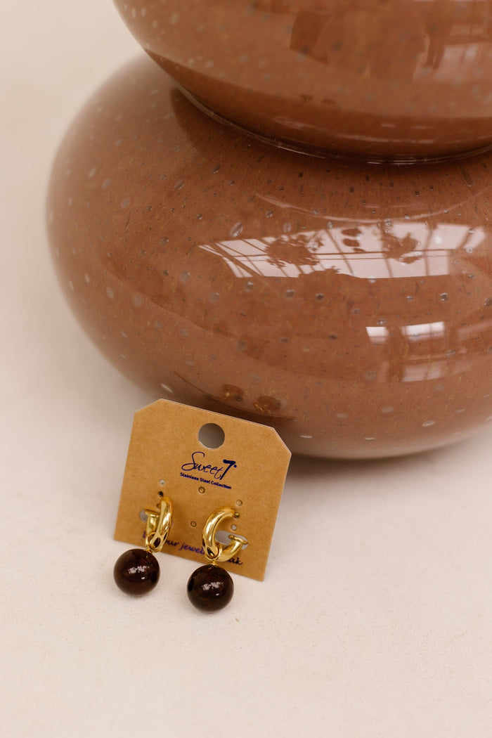 Oorbellen Marianne bruin 3111 - Bij Keesje - Bij Keesje - accessoires