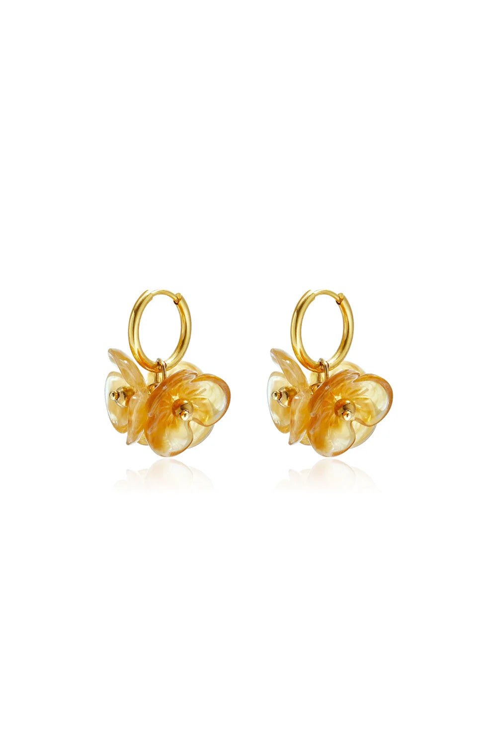 Oorbellen Mariella small flower khaki - Bij Keesje - Bij Keesje - Oorbellen