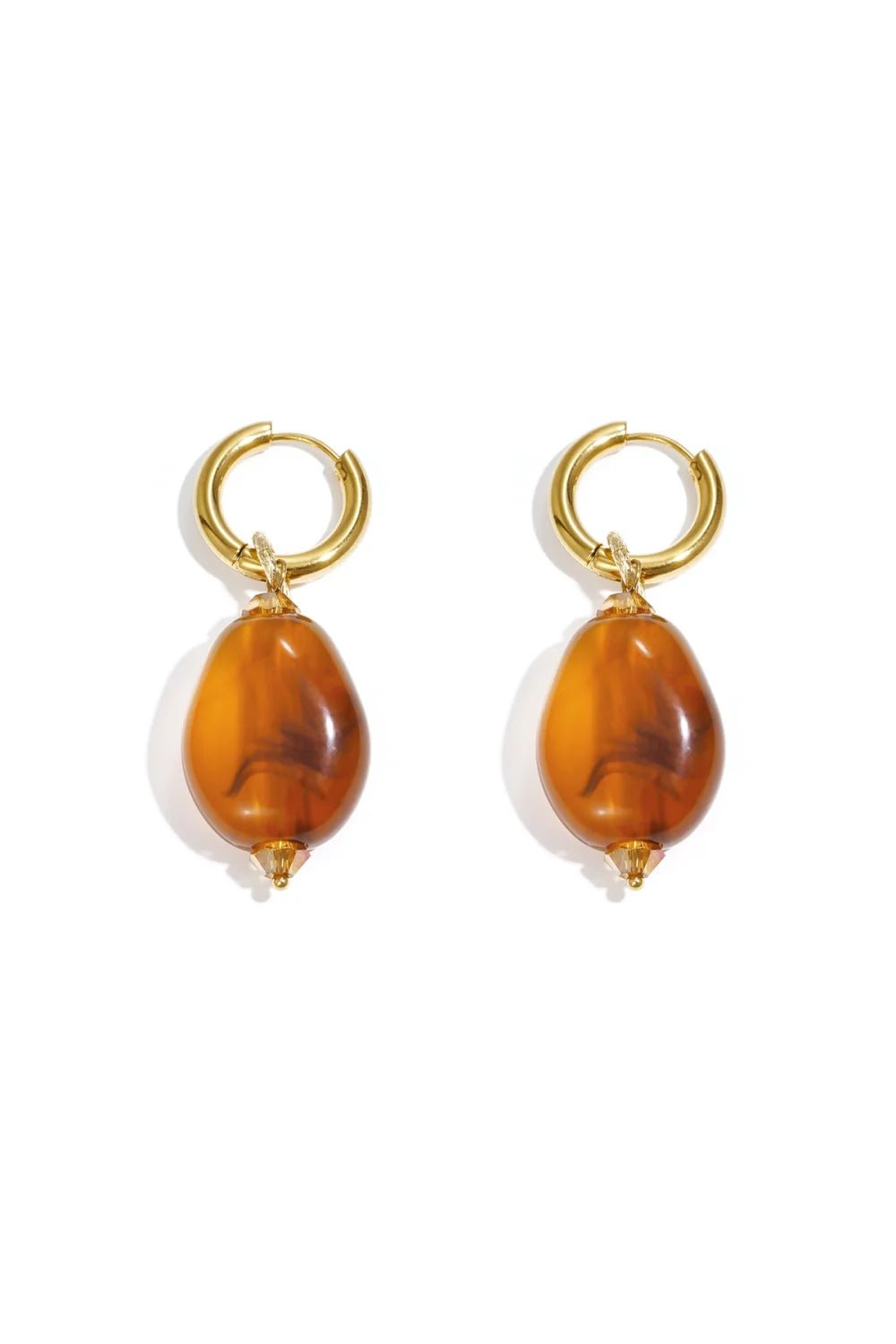 Oorbellen Rosalie amber - Bij Keesje - Bij Keesje - Oorbel
