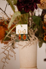 Oorbellen Rosalie amber - Bij Keesje - Bij Keesje - Oorbel