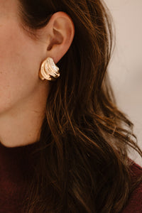 Oorbellen swirl goud - Bij Keesje - BOW19