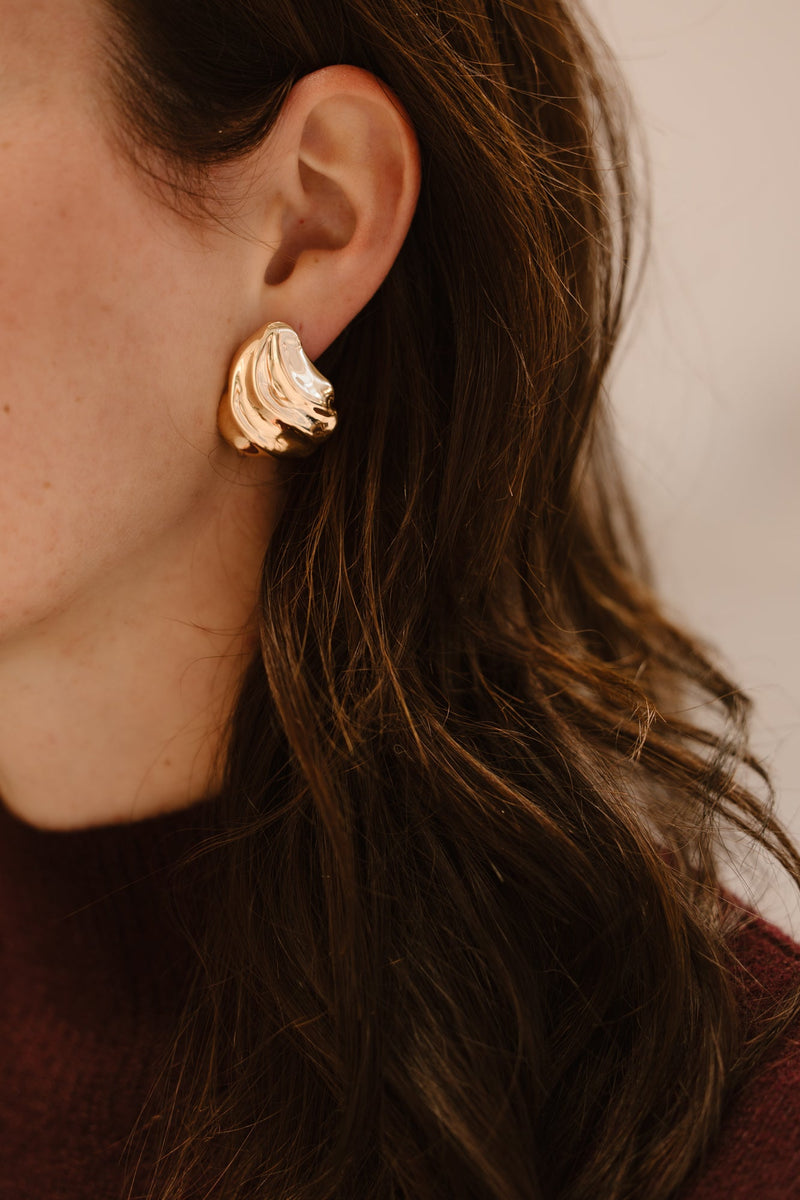 Oorbellen swirl goud - Bij Keesje - BOW19