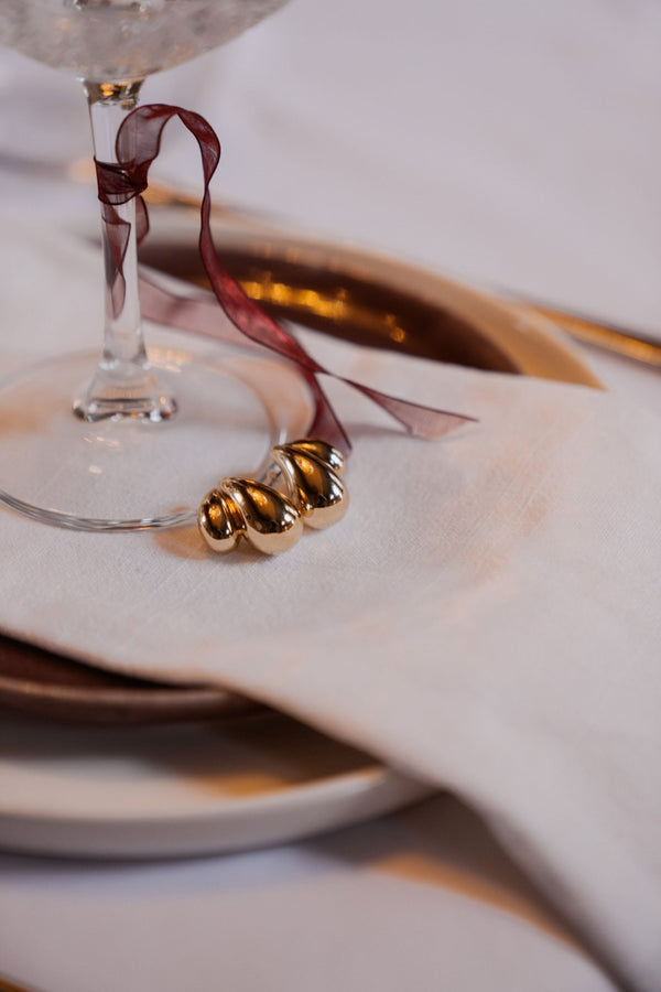 Oorbellen Twin Drop Gold - Bij Keesje - BOW19