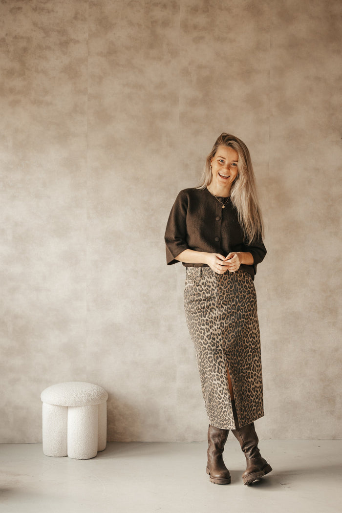 Ora skirt long panter - Bij Keesje