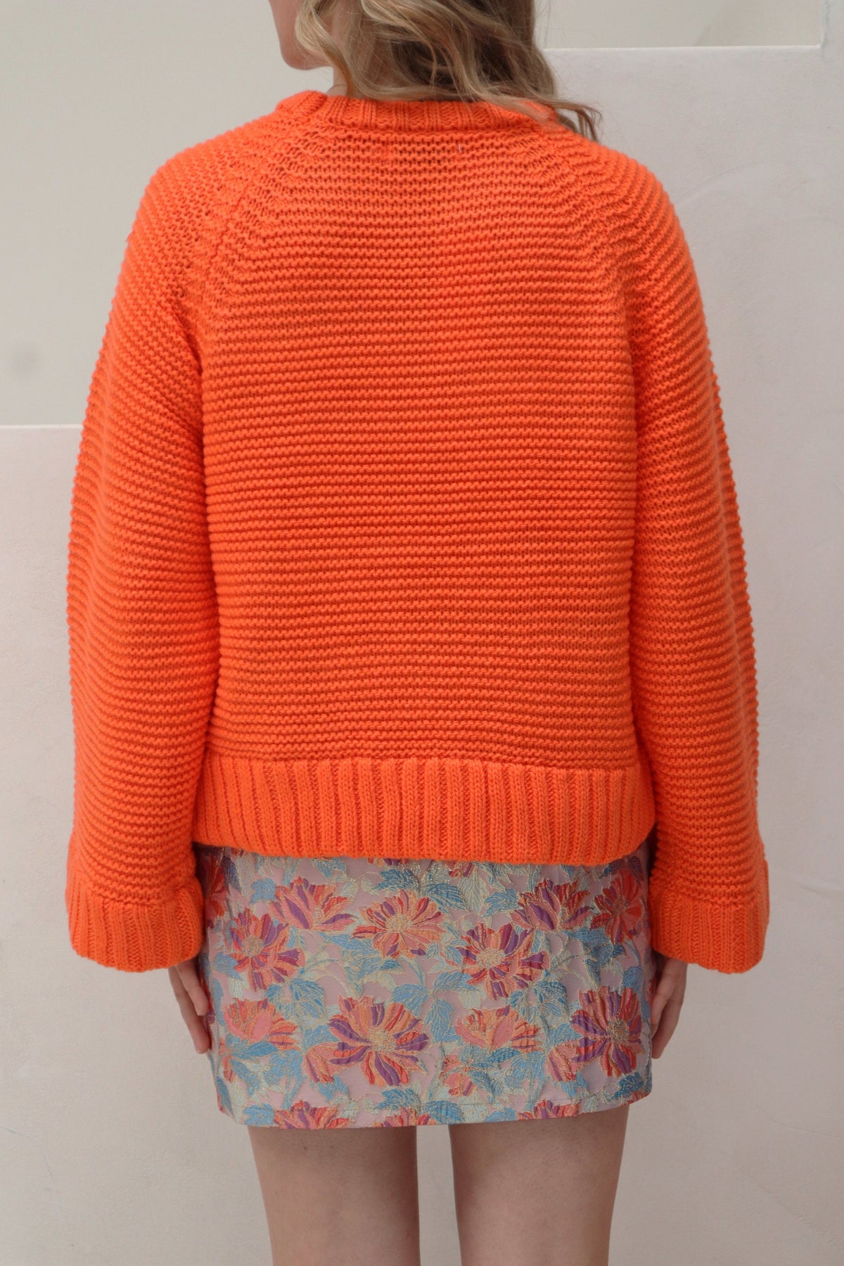 Orange knit sweater - Bij Keesje - Bij Keesje