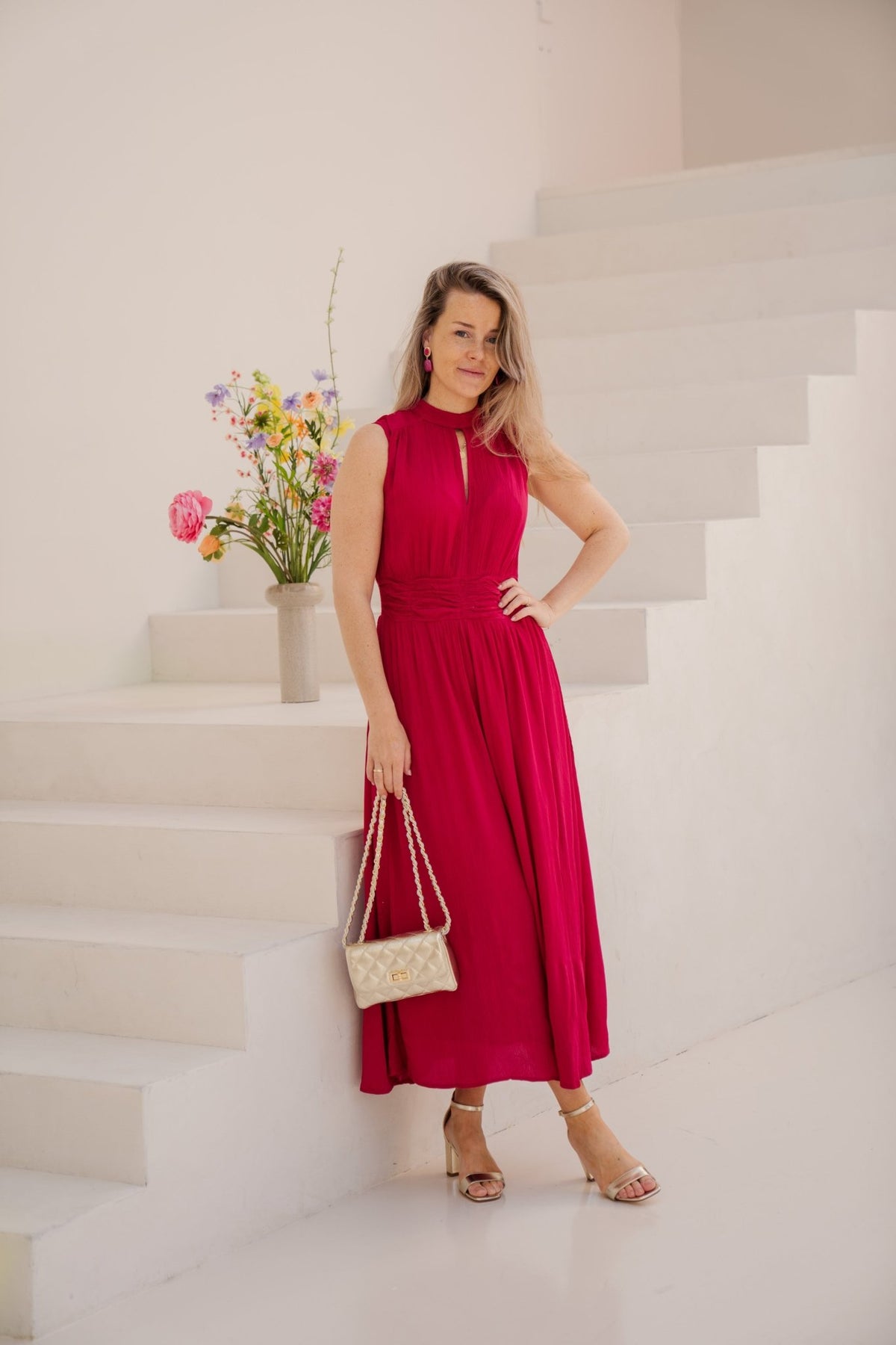 Orlany Dress Framboise - Bij Keesje - Ange - jurk
