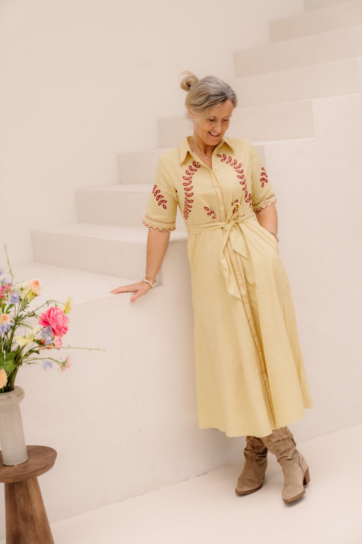 Osmina Dress Yellow - Bij Keesje - Ange - jurk