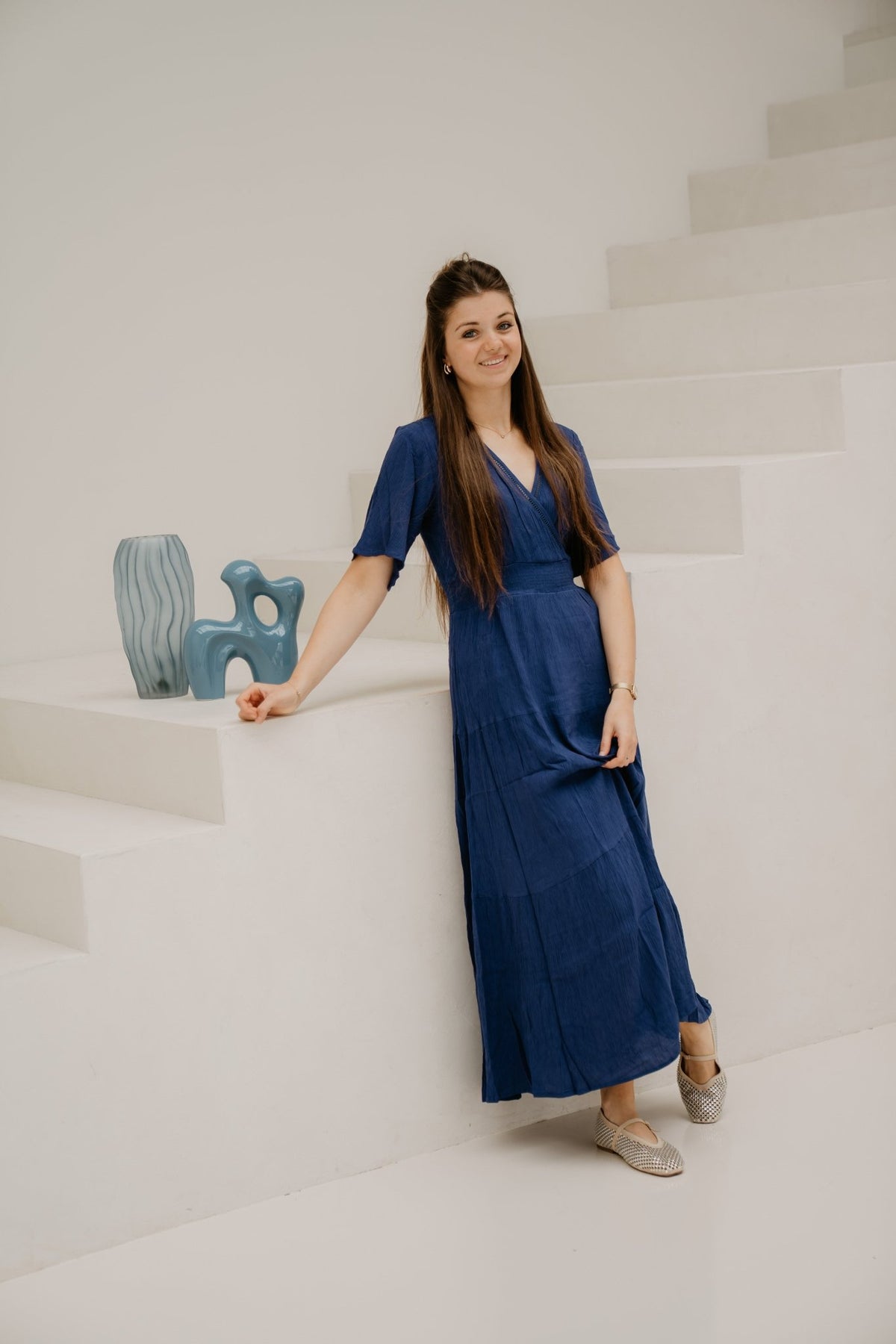 Osunchala dress blauw - Bij Keesje - Ange - Jurk