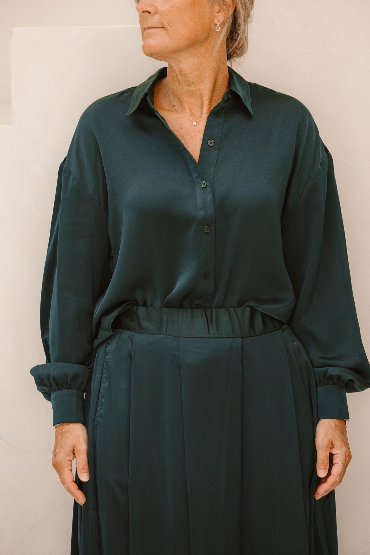 Oversized blouse deep teal B777 - Bij Keesje - K - design
