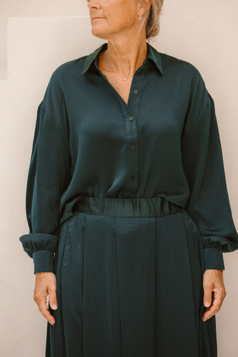 Oversized blouse deep teal B777 - Bij Keesje - K - design