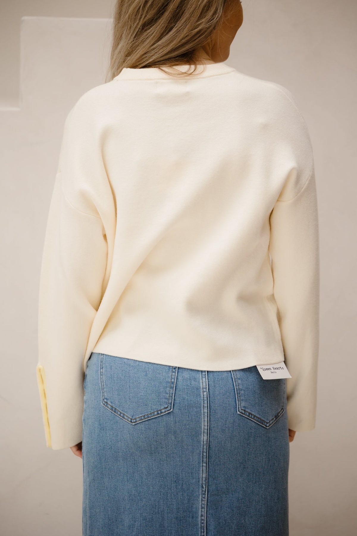 Oversized sweater off white - Bij Keesje - Bij Keesje